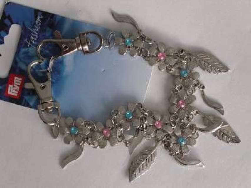 PRYM Zierteil Blumenkette silber