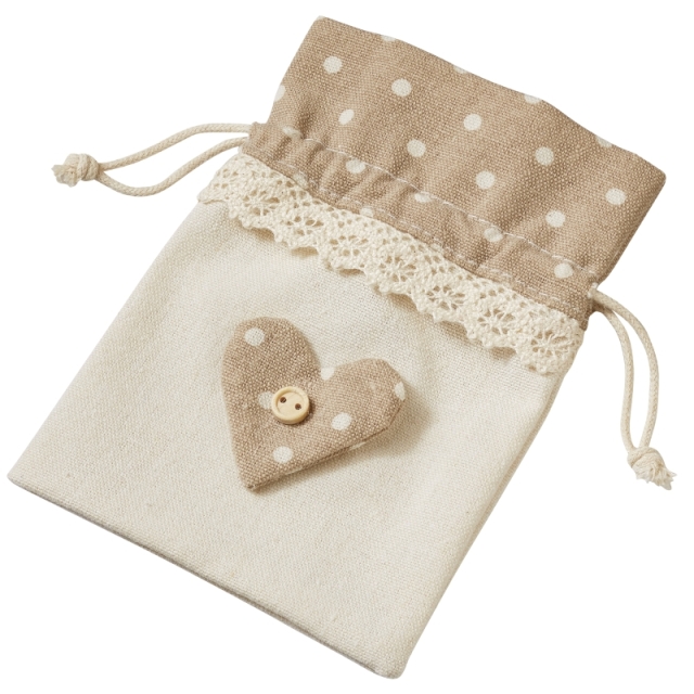 Creapop Leinen Säckchen 13 x 10 cm natur/braun