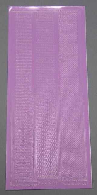 Stickerbogen 10 x 23 cm Rand  Zacken rosa