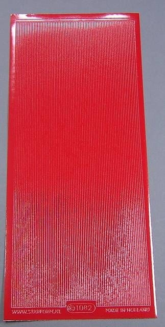 Stickerbogen 10 x 23 cm Schmale Streifen rot
