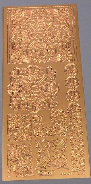 Stickerbogen 10 x 23 cm Ornamente bronze