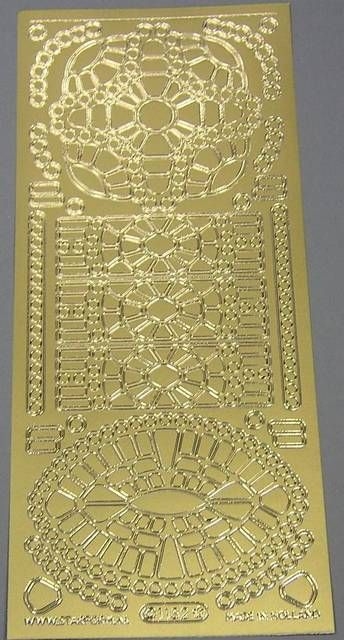 Stickerbogen 10 x 23 cm Mosaik gold