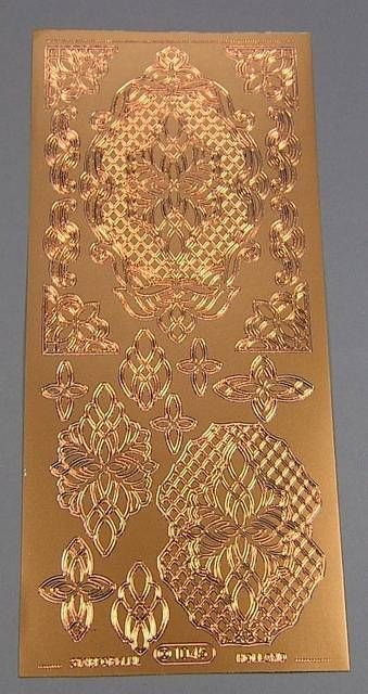 Stickerbogen 10 x 23 cm Ornamente bronze