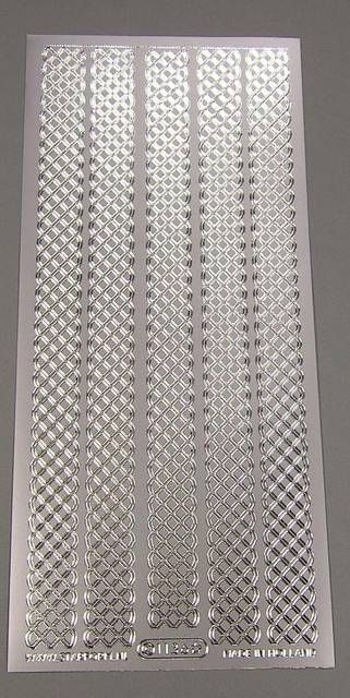 Stickerbogen 10 x 23 cm Lochband silber