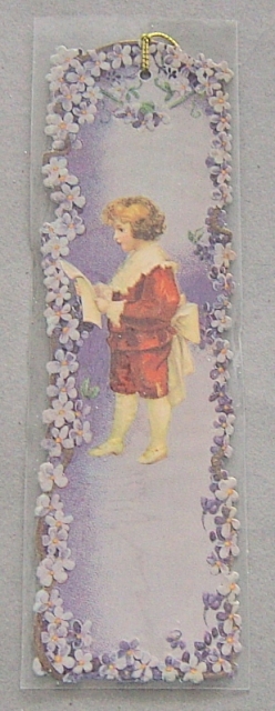 Ernst Freihoff 1 Lesezeichen 16 x 4,5 cm Motiv mit Junge rot