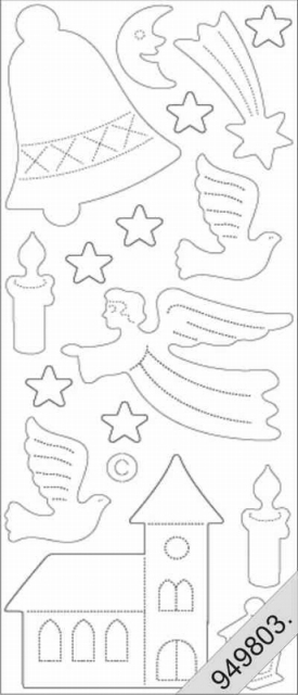 LeSuh Stickerbogen 10 x 23 cm Transparent Schildchen