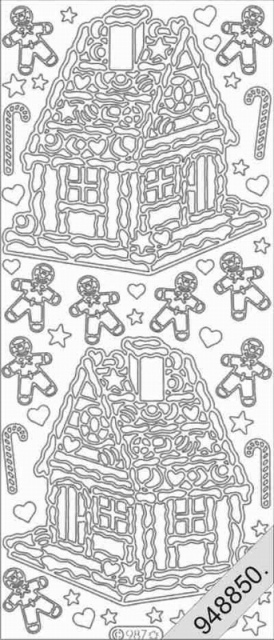 Le Suh Stickerbogen 10 x 23 cm Lebkuchen gold