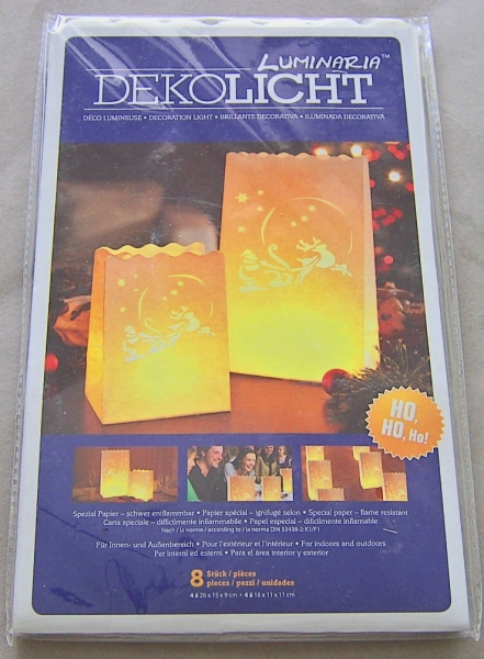 Efco Lichttüte Weihnachtsschlitten weiss Mix 26 x 15 x 9 cm + 16 x 11 x 11 cm