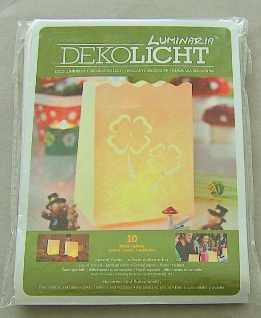 Efco Lichttüte Glücksklee weiss 16 x 11 x 11 cm