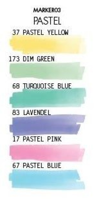 LIGHT MARKER Pastel 6 Stück