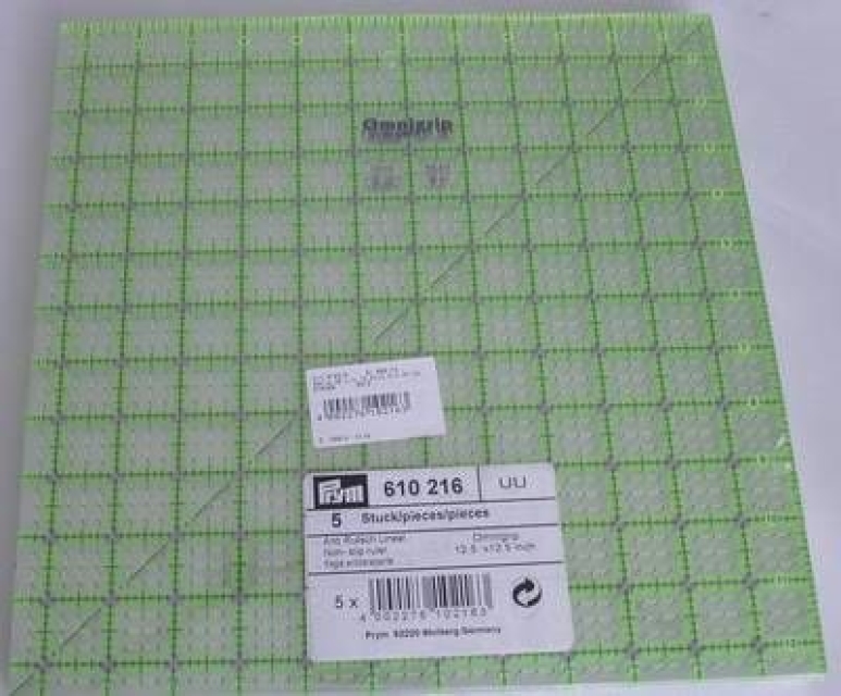 PRYM Omnigrid Anti-Rutsch Lineal 12,5 x 12,5 Inch
