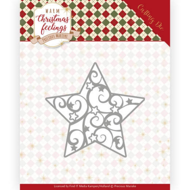 Precious Marieke Die / Schneideschablone Warm Christmas Feelings Swirl Star
