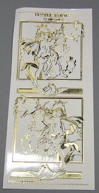 Match It Sticker Flower Fairies transparent Canterbury gold