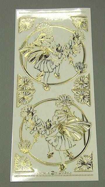 Match It Sticker Flower Fairies transparent Chicory gold