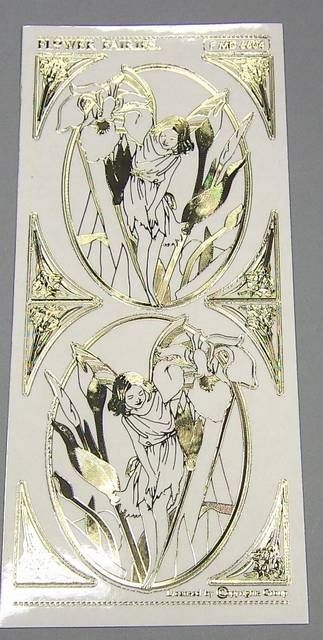 Match It Sticker Flower Fairies transparent Iris gold