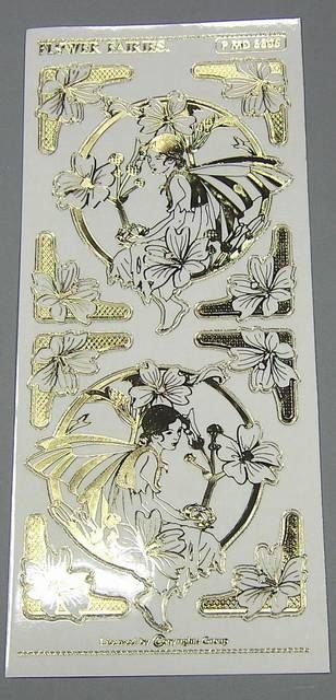 Match It Sticker Flower Fairies transparent Mallow gold