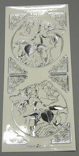 Match It Sticker Flower Fairies transparent Rose silber