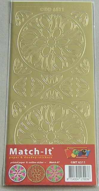 Match-It Sticker Tulpen mandala gold