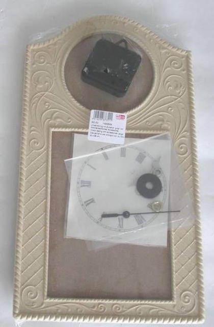 MDF Uhrenrohling mit Zubehör 20 cm x 36 cm Ornamente