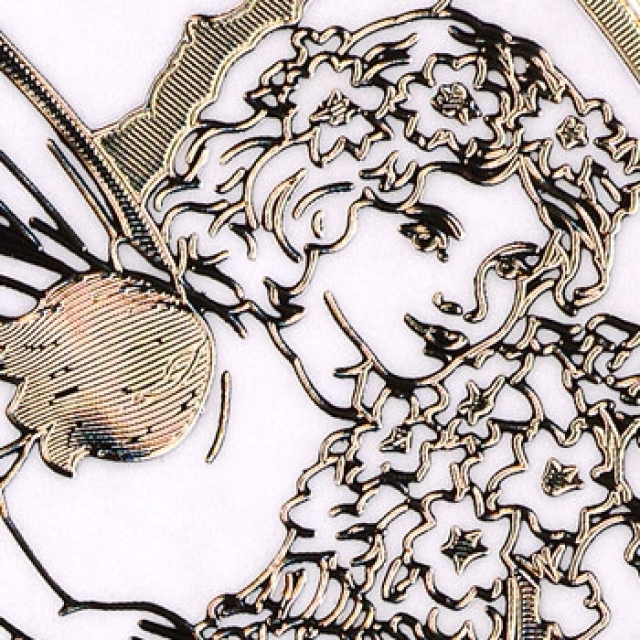 MD Sticker transparent Flower Fairies Heliotrope silber