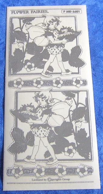 MD Sticker transparent Flower Fairies Strawberry silber