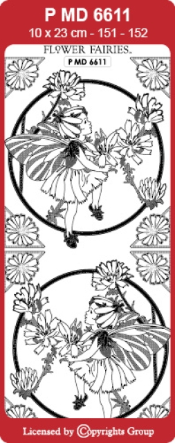 MD Sticker transparent Flower Fairies Chicory silber