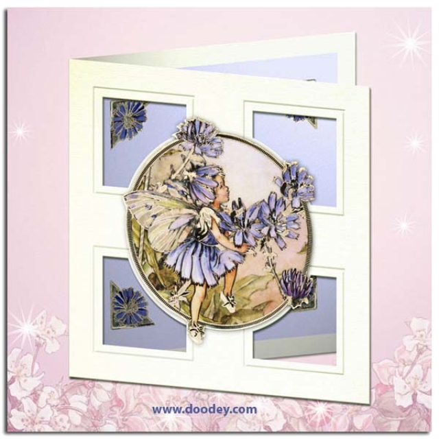 MD Sticker transparent Flower Fairies Chicory silber