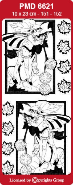 MD Sticker transparent Flower Fairies Plane Tree gold