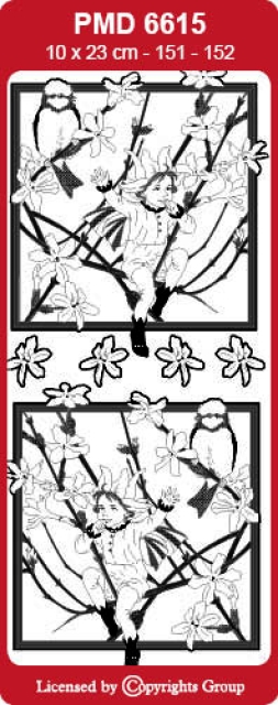 MD Sticker transparent Flower Fairies Winter Jasmine gold