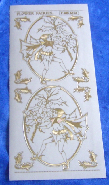 MD Sticker transparent Flower Fairies Holly gold