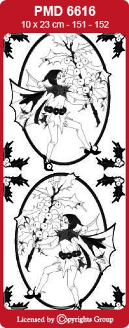 MD Sticker transparent Flower Fairies Holly gold