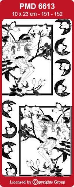 MD Sticker transparent Flower Fairies Rose Hip gold