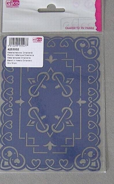 Metallschablone 10 cm x 15 cm Ornamente