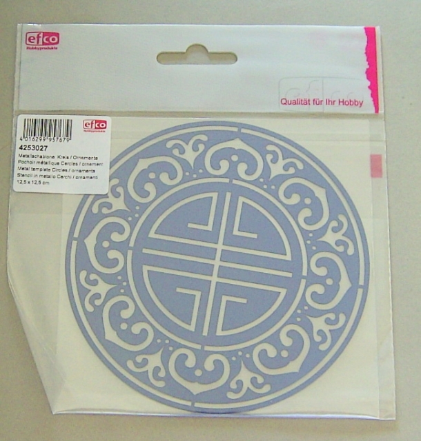 Metallschablone 12,5 cm x 12,5 cm Kreis / Ornamente