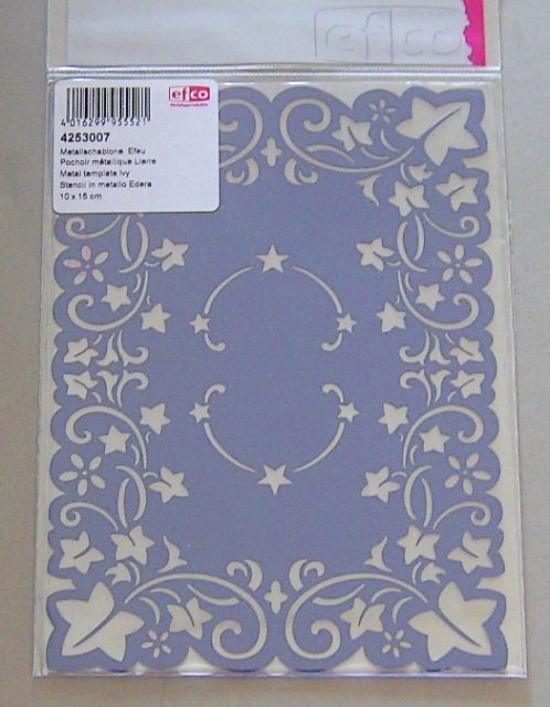 Metallschablone 10 cm x 15 cm Efeu