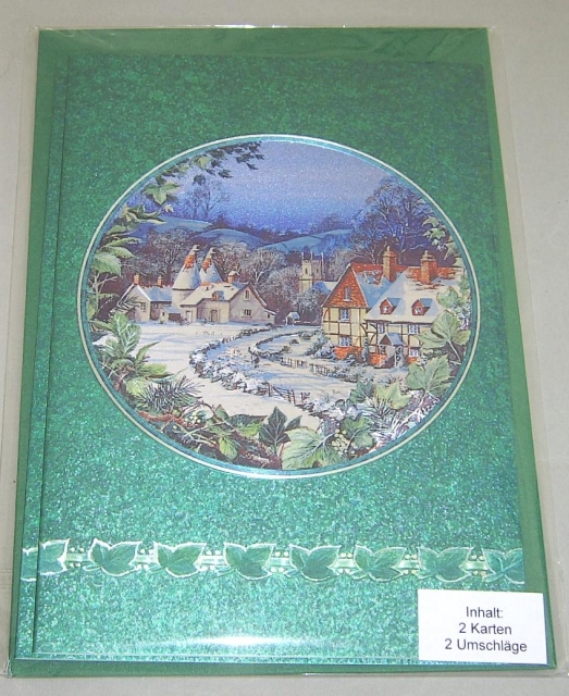 Reddy Cards Metallgravur Doppelkarte Motiv Winterlandschaft