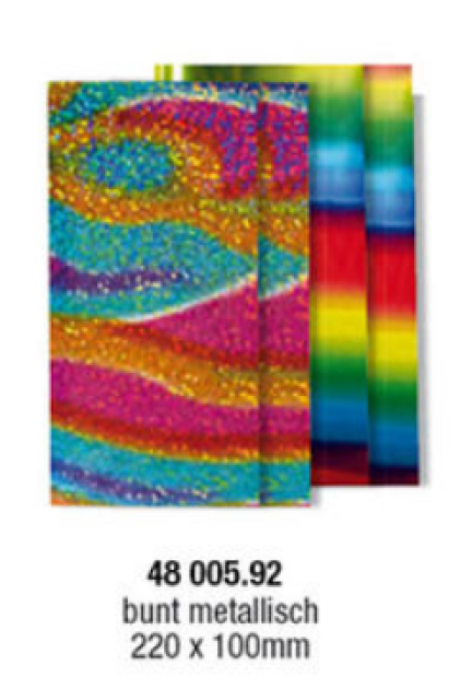 Metallic Transferfolie 220 x 100 mm bunt metallisch