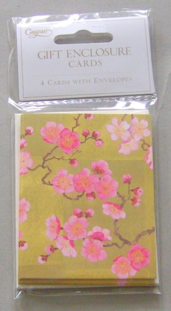 Caspari Minikarte mit Umschlag Set mit 4 Stück Plum Blossom