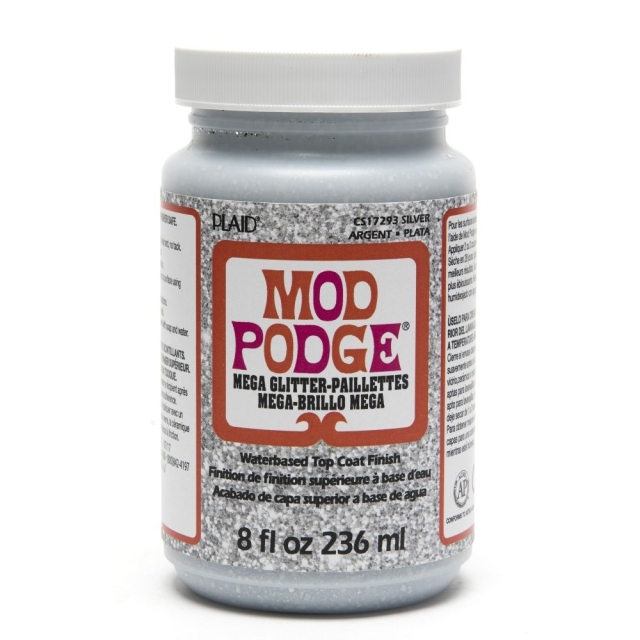 Mod Podge Mega Glitter Paillettes silber