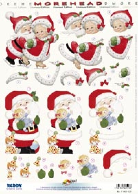 3D Stanzbogen Moreheads Weihnachtsmänner
