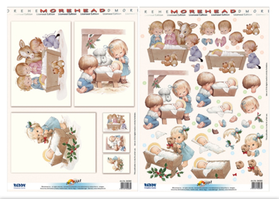 Reddy Cards 3D Stanzbogen Moreheads an der Krippe