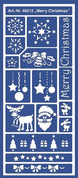 Home Design Motiv-Schablone Merry Christmas