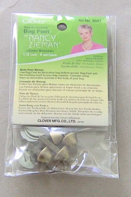 Clover Nancy Zieman Taschenfüße 12 mm Satinbronze 4 Stück