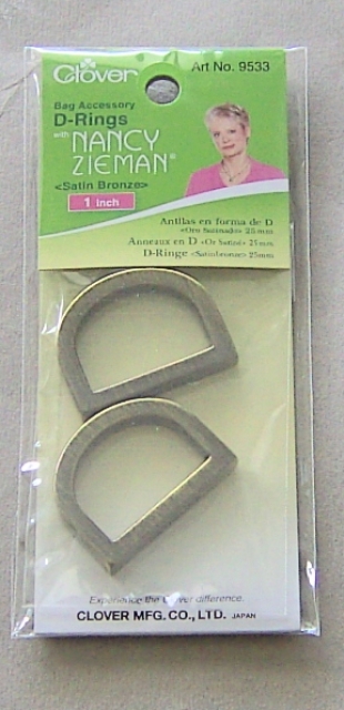 Clover Nancy Zieman D-Ringe 25 mm Satinbronze