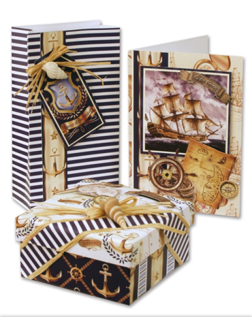 Reddy Cards Designerpapierset Nautical Gold