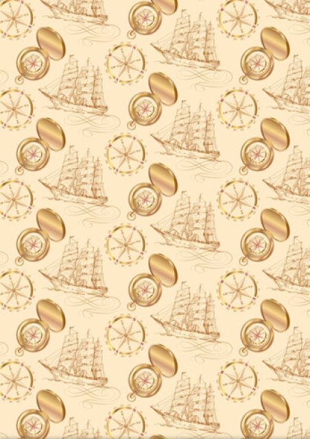 Reddy Cards Designerpapierset Nautical Gold