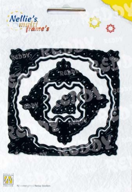 Nellie Snellen Schneide- und Prägeschablone quadratische Ornamentrahmen