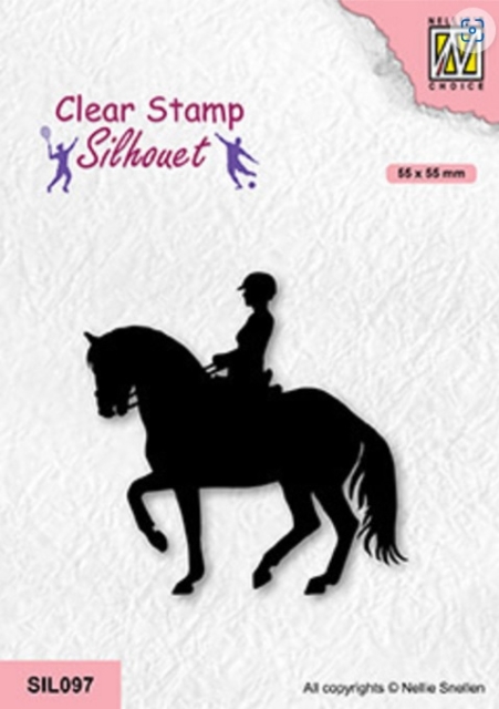 Nellie Snellen Silhouette Clear Stamps Transparente Stempel Equestrian Sport