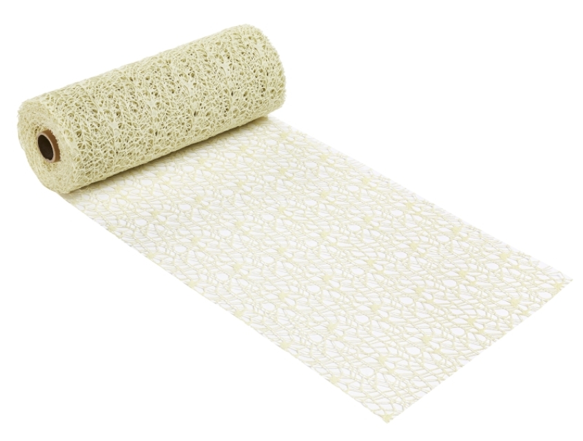 Deko-Stoff Netzoptik pro Meter creme