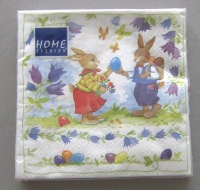 Serviette Osterhasen je Stück